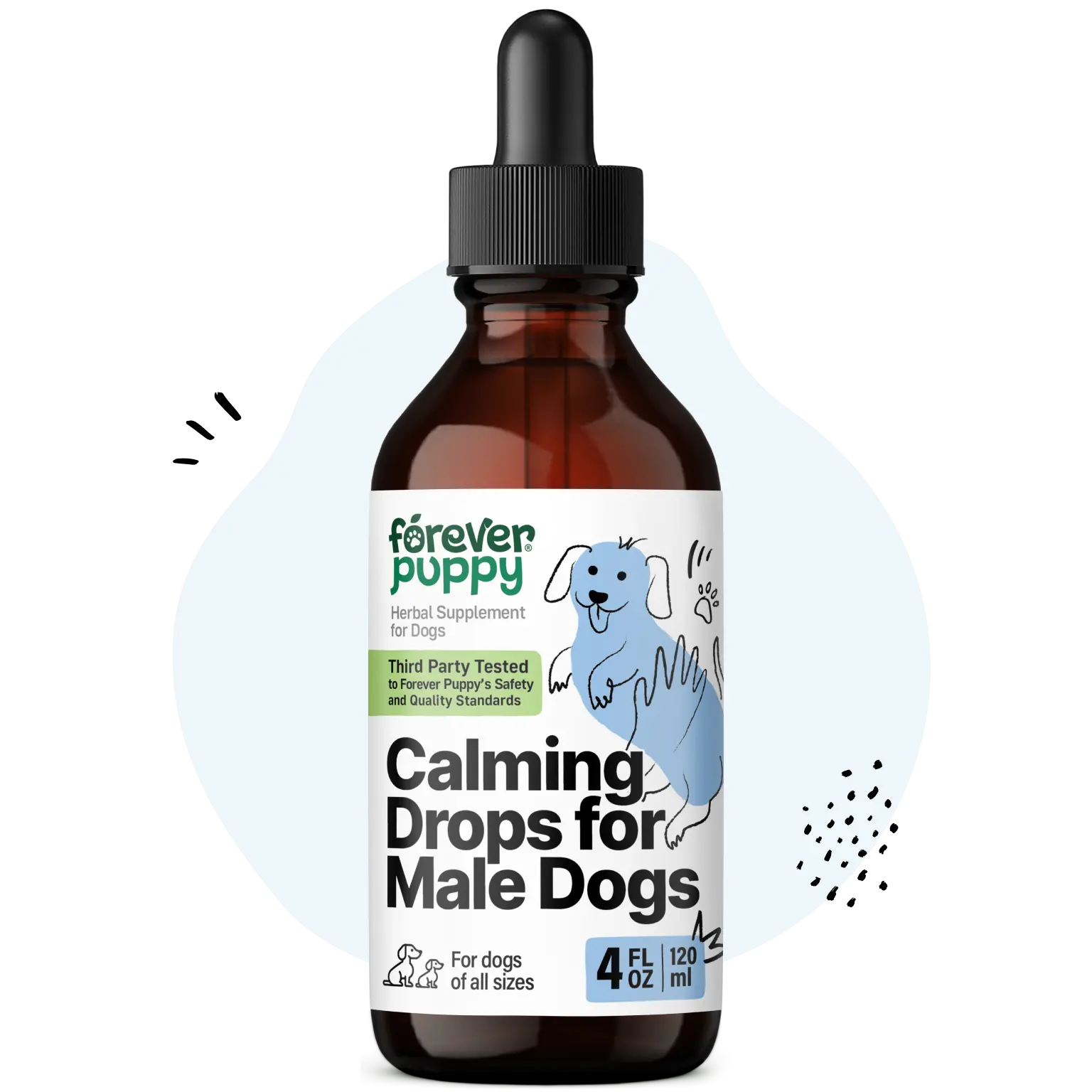 Calming Drops for Dogs - Liquid Ashwagandha Root & Passion Flower Extract for Composure - Relaxation & Mood Support Supplement for Dogs of All Breeds & Sizes - 4 oz