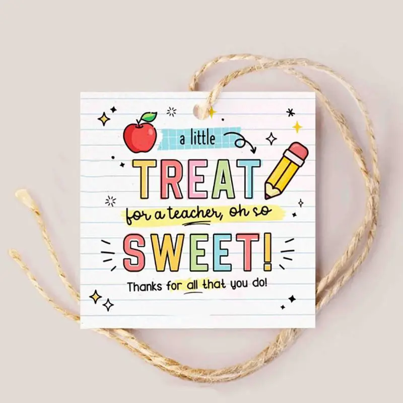 Teacher Gift Tag, Back To School Gift Tag for Teacher, New Teacher Appreciation Tag, School Gift Tag, Office Stationery & Supplies