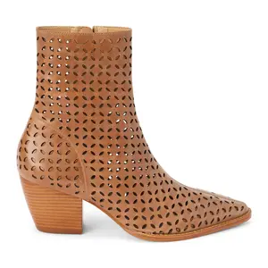 Matisse Leather Cut Out Detail Boot- Dahlia