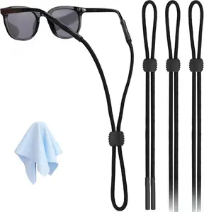 3 Pcs Glasses Strap-Adjustable Eyeglass Holders for Men, Women, and Kids - Neck Eyewear Retainer, Sports Sunglasses Strap, Lanyard