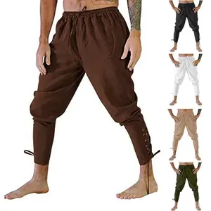 PiratePantVikingCostumeforMenRenaissanceMedievalPantsDrawstringShortsHalloweenCostumeAdultCosplay