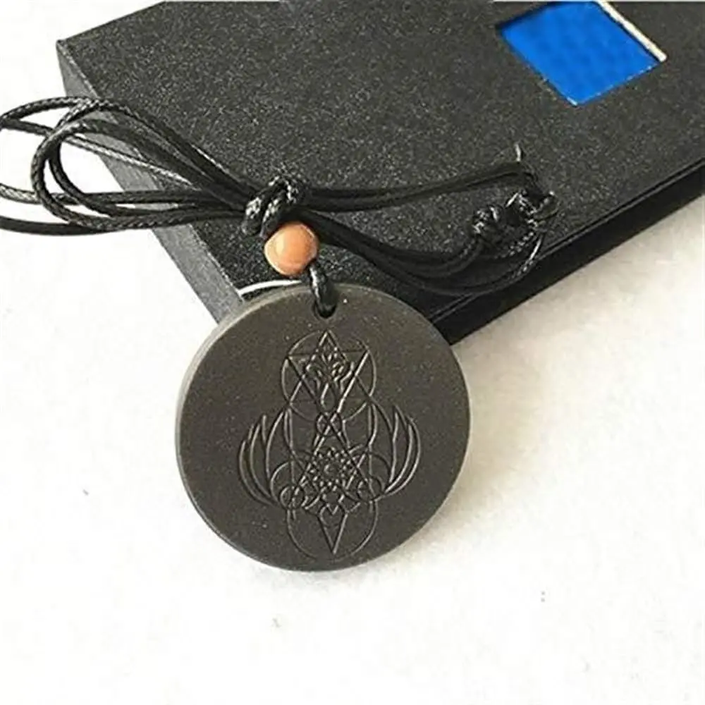 Orgone Volcanic Stone Energy Protection Necklace,Reiki Meditation Necklace(43mm)