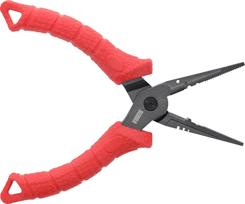 Bubba Forged Steel Pliers - 7.5 in, Carbide Cutters, Crimping Cutouts, Titanium Nitride Coating, Corrosion Resistant, Includes Sheath + Clip