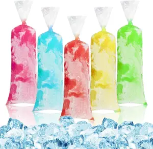 100 Ice Candy Plastic Bags - 4x12 Bolsas para bolis de hielo mexicanos Freeze Icepop Bags Popsicle Mold bolsas para helados caseros Popsicle Wrappers Yogurt Ice Cream Smoothie Mold Bag