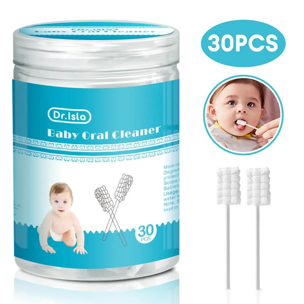 Dr.Isla Tongue Cleaner, Newborn Baby Toothbrush Set, 30pcs/60pcs/90pcs Disposable Baby Toothbrush, Baby Oral Cleaning, 3D Soft Wavy Design for Deep Cleaning, double seam fixed design, Independent vacuum packaging, Care for 0-36 Month Baby