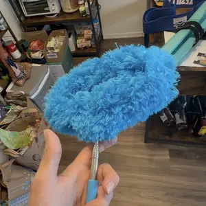 Extendable Microfiber Ceiling Fan Duster - Reusable, Effortless Cleaning Brush , Ideal For RVs & Home Use,  Blue Green Pink