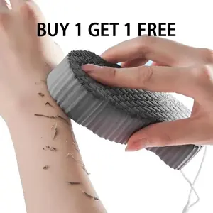 2 counts Set Magic Gentle Exfoliating Bath Sponge - Soft Bristle Mud Bath Towel for Skin-Friendly Scrubbing,Skin Friendly and Reusable,Bathing Essentials,RandomColor. Personal [Buy 1 Get 1 Free]-White+Blue