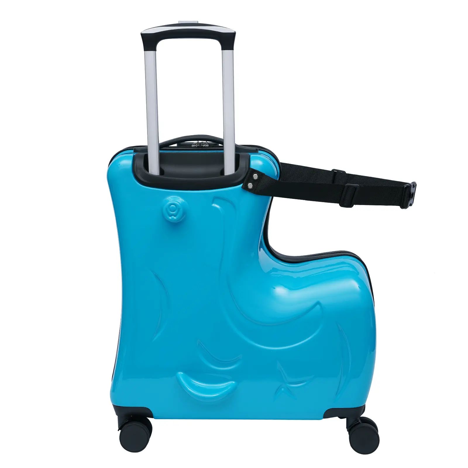 20in Hardside Horse Shape Ride-On Carry On Luggage with Wheels, Adjustable Travel Luggage Bags, 66lbs Load-Bearing for Family Trips & Airport Travel