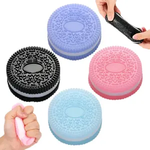 Taba Fidget Squeeze Toys 4Pcs - Ultra-Soft Squishy Stress Relief Toys for Kids Adults, Kawaii Cookies Sensory Toys with Cute Design, Anxiety Relief Party Favors Gifts for Girls & Boys