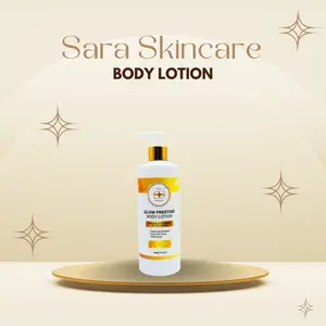 Saraskincare MOISTURIZER GLOW PRESTIGE BODY LOTION with Turmeric Vitamin C for Radiant Skin Care Moisturizing Anti Dryness Skin Repair