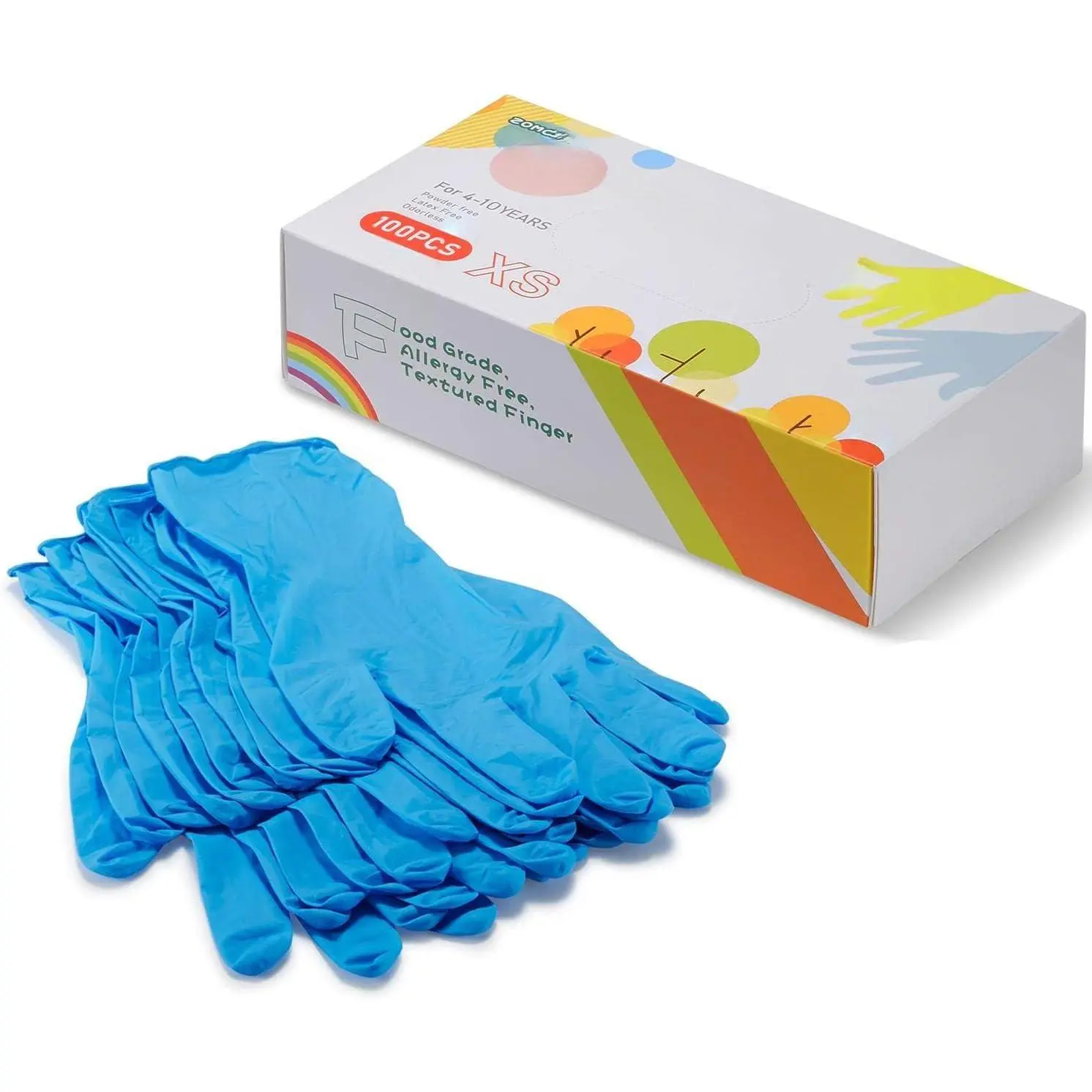 Kids Gloves Disposable for 4-10 Years - Latex and Powder Free Festival Preparation  Crafting Painting Gardening
