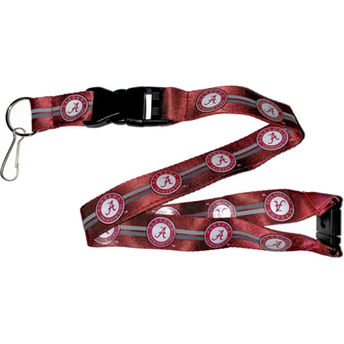 212 MAIN Alabama Team Logo Lanyard ID Badge Holder - Lanyards with ID Holder, Detachable Clip Keychain, Office Stationery Attachment, Ideal Gift for Sports Fans, Id Badge Holder With Lanyard