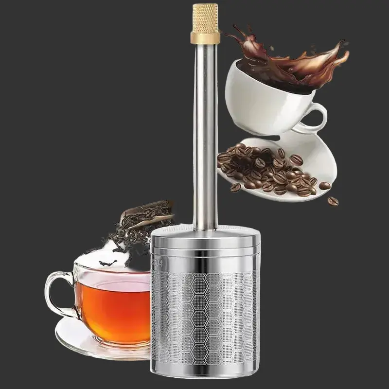 Reusable Stainless-Steel Mesh Coffee & Tea Filter - Kitchen Beverage Strainer with Reusability for Daily Use