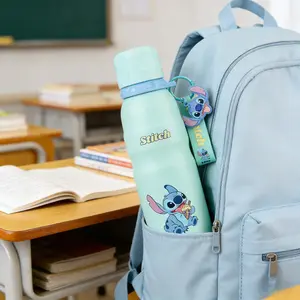 Disney Stitch Series Insulated Cup 600mL (20oz) Mug for Hot & Cold Beverages Smoothie Coffee Leak-Proof Travel Tumbler Cute Stitch Design Portable Drinkware Ideal Holiday Gift for Cozy Winter Kids Students Valentine Gift for Girlfriends