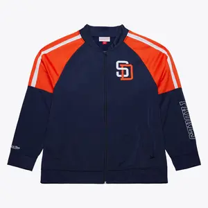Mens Mitchell & Ness MLB COLOR BLOCKED TRACK JACKET VINTAGE LOGO PADRES