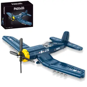 F4U WW2 Corsair Fighter Aircraft Building Block Sets,Collection & Decoration for Boys,Gifts for Military Enthusiasts