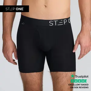 Step One Men's Boxer Brief Fly - Scorpions, Anti-Chafe, Breathable Bamboo Fabric, UltraGlyde Panels, Hidden Elastic Pouch, Premium Underwear, Athletic Daily wear
