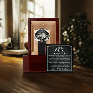To Our Son On Your Wedding Day Gift Openwork Watch For Son From Mom And Dad Gift For Groom Wedding Watch Gift