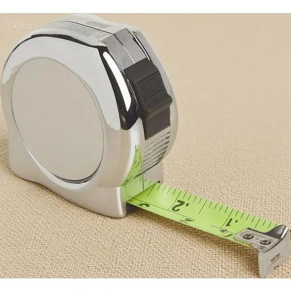 33-Foot Chrome Tape Measure Tool, 1-Inch Wide Durable Blade, High-Visibility Inch & Engineer Scale, Easy-Read Markings for Precision Work, Portable Tape Measure, Chrome Tape Measures