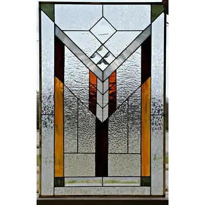 Stained Glass Window - W-240 Craftsman in Clear