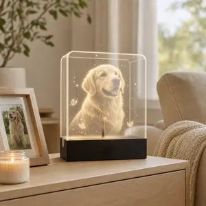 3D Hologram LED Display Box, Custom Video & Photo Upload Display for Desk Decor, Gaming Setup, Pet Memorial Gift & Unique Home Decor
