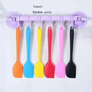 Silicone Spatula Heat Resistant Non-Stick, One-Piece Design Cake Cream Smoother Baking Tool, Random Color, 1 Piece