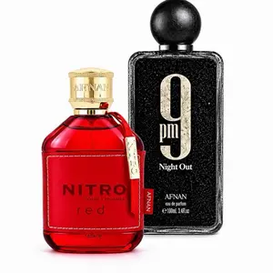 Afnan 9Pm Night Out + Nitro Red Duo Bundle EDP Spray (100 ML) - Unisex Fragrance, Perfumes for Women, Men's Cologne, Womens Gifts for Special Occasions
