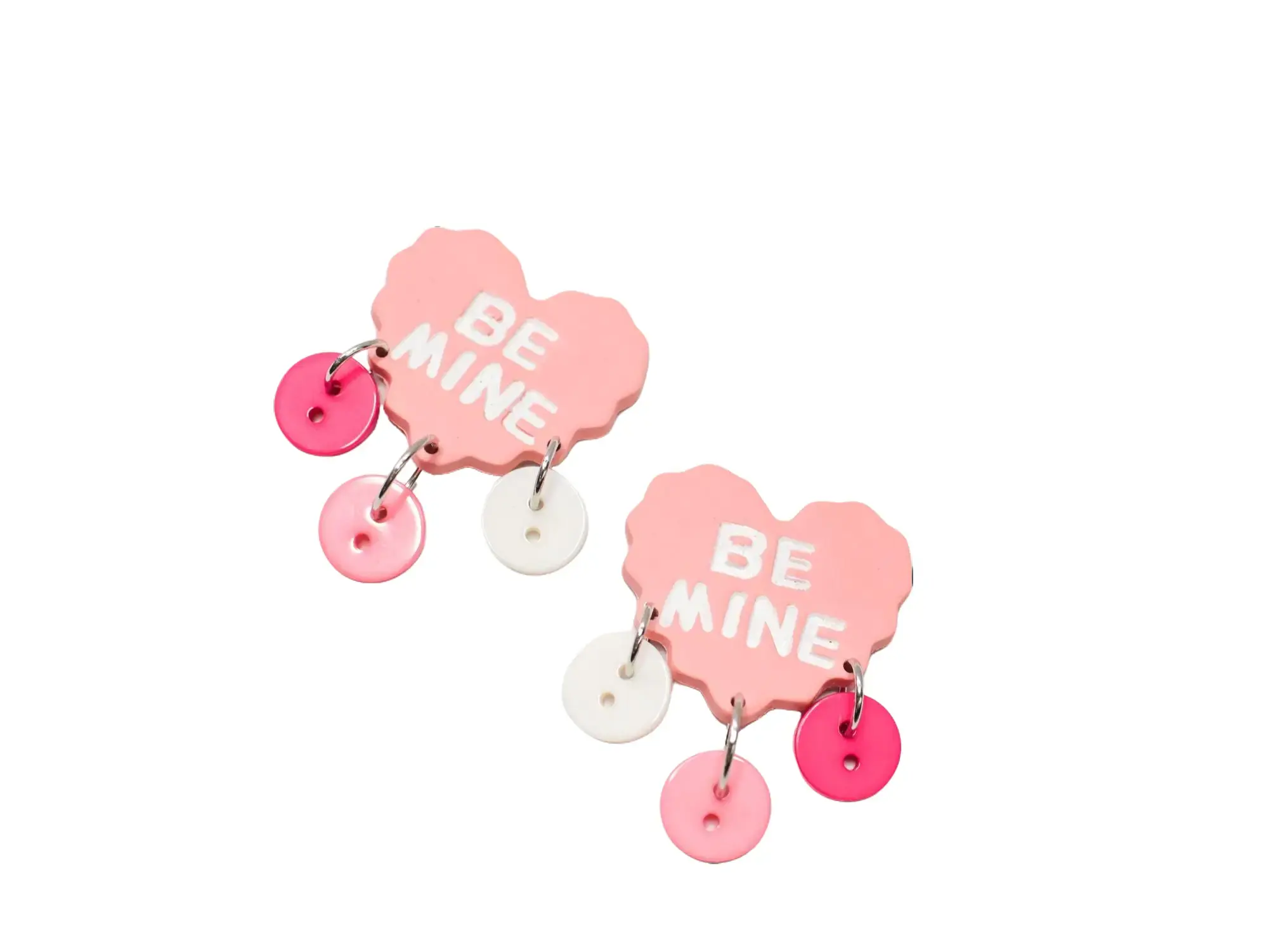 Be Mine Polymer Clay Earrings Dangle & Stud Options Heart Design Unique Gifts I Love You Propose Marry Me Versatile Water Resistant Lightweight