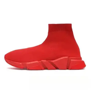 Designer sock shoes men women Graffiti White Black Red Beige Pink Clear Sole Lace-up Neon Yellow socks speed runner trainers flat platform sneakers casual