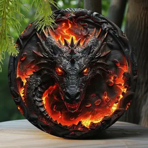 Dragon Design Wall Art, 3D Effect Metal Decor, Weather-resistant Wall Art, Garden Decoration, Perfect Gift, Modern Home Decoration