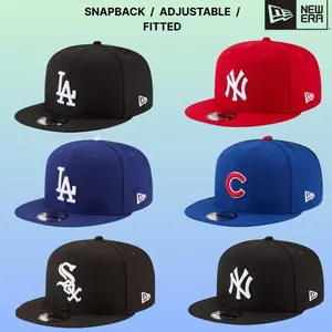 New Era 9FIFTY Adjustable MLB Snapback Caps – NY Yankees, LA Dodgers, Atlanta Braves, Chicago Cubs, Premium Flat Brim Baseball Hats, Classic Logo Streetwear, Unisex Fashion Cap, Trending USA Sports Style 2026