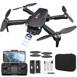 BEEPRINCESS H16 4K Camera Drone for Adults, Foldable Beginner Drone with Brushless Motor and Optical Flow Positioning, Includes 2 Batteries and Carrying Case