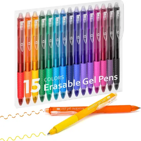 Shuttle Art-Erasable Gel Pen Set, 15/26-Pack 0.5/0.7mm Retractable Fine Point Clickers, Assorted Colors Smooth Ink, Multi-Purpose for Students&Artists, Office/School Supplies,Erase-Retract