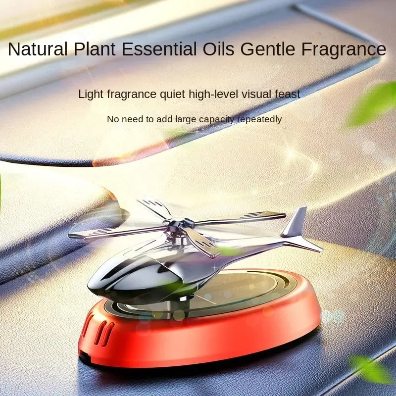 Solar-Powered Helicopter Aromatherapy Figurine, Car Perfume, Premium Vehicle Accessories, Car Interior Accessories, Dashboard Fighter Jet Decor Ornament, Interior Accessories For Car