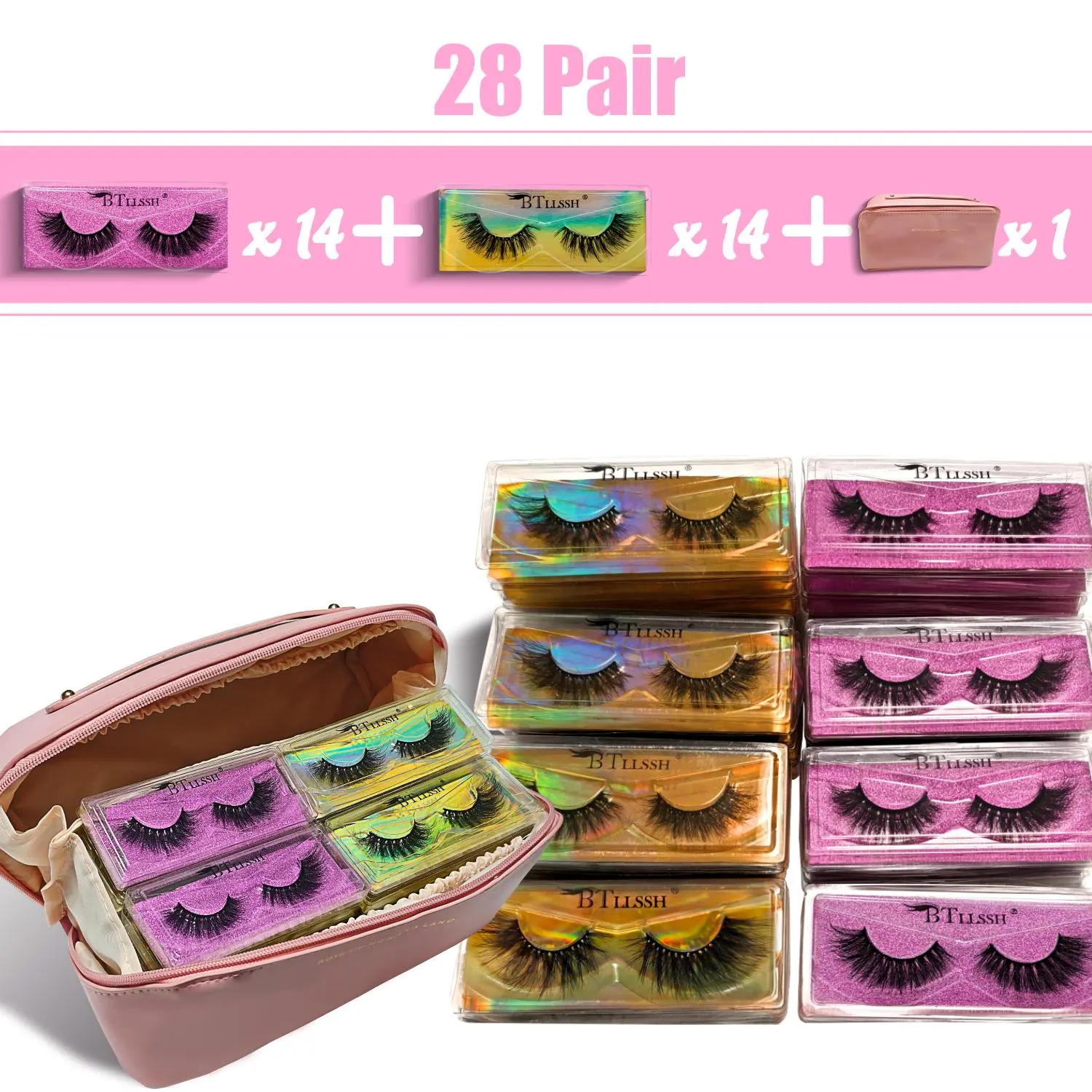 False Eyelashes, 28 Pairs Natural Look Eyelash Extensions, Self Grafting Curl Eyelashes, Eye Makeup Enhancement False Eyelashes for Women & Girls, Eyelash Clusters, Individual False Eyelash, DIY False Eyelashes
