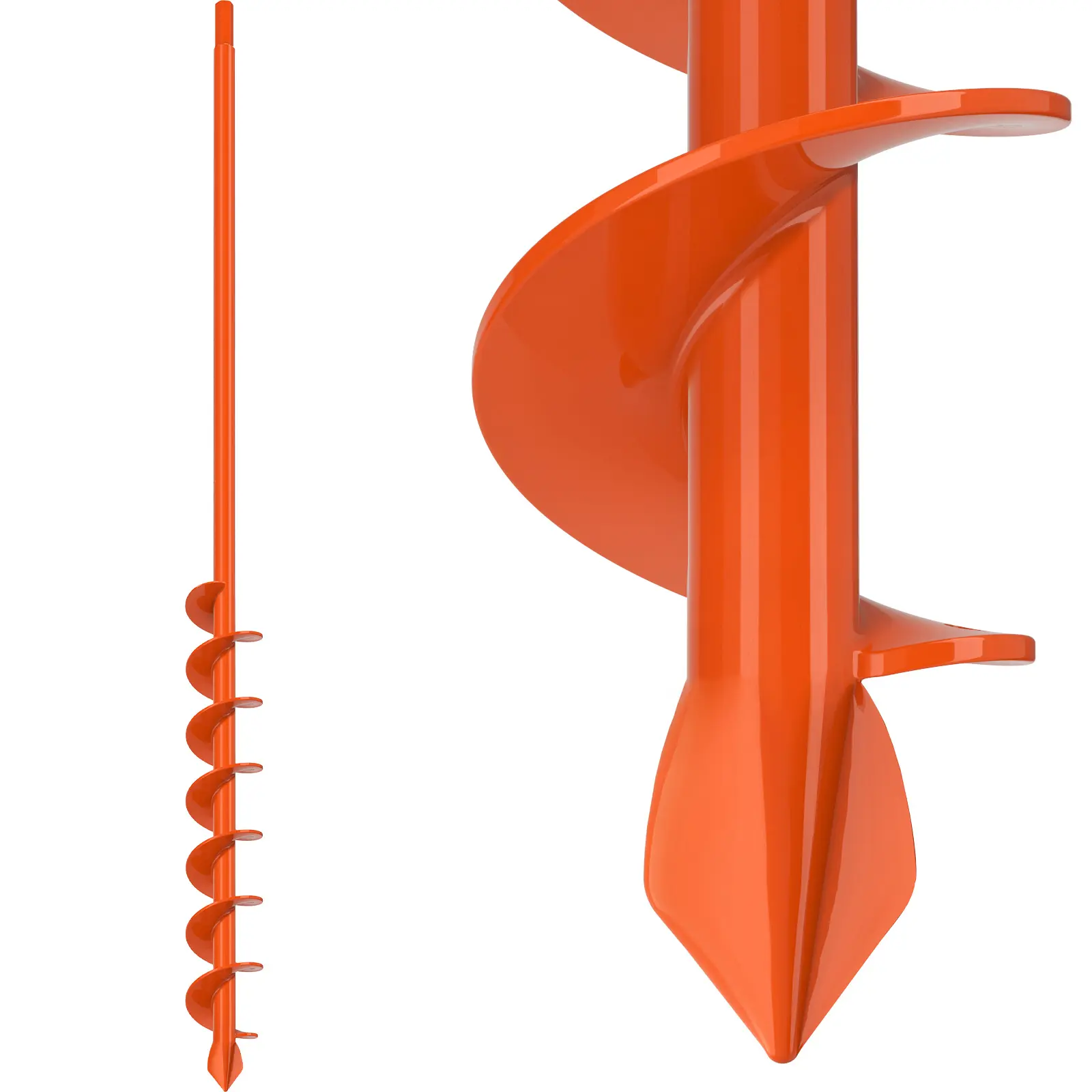 Carbon Steel Heavy Duty Garden Auger Drill Bit, 1.6"x32" Long Reach Landscaping Tool for Fence Installation, Soft Soil Planting Holes Digging Tasks, 18V Or Higher Power Drills
