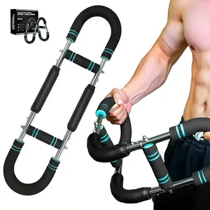 Upper Body Muscle Builder Suitable for All Fitness Levels, Detachable 2-Spring Twister Arm Trainer Black Edition, Portable Home Gym Exerciser, Chest Shoulder Arm Intensive Workout Equipment