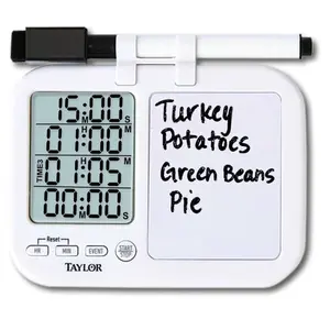 Four-Event Digital Timer with Whiteboard for Kitchen and School Use - Utensils