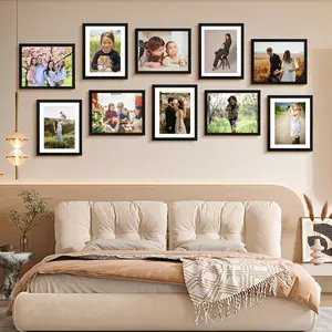 12×16 Picture Frame Set of 3, Wall Gallery Photo Frames, Black Creative Art Picture Frame,  Picture Wall Gallery Frame, Home Decor Photo Frame Set for Living Room Office Dormitory School