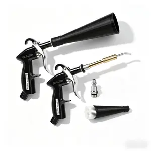 Car Cleaning Gun Interior Detail Air Blower with 3 Types of Adapters EU US JP Standard Car Interior Cleaning Kit Blows Away Dirt Dust for Auto Detailing
