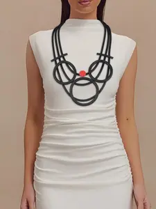 Women's Circle Ring Pendant Necklace, Fashion Casual Versatile Jewelry, Classic Daily Commute Accessory