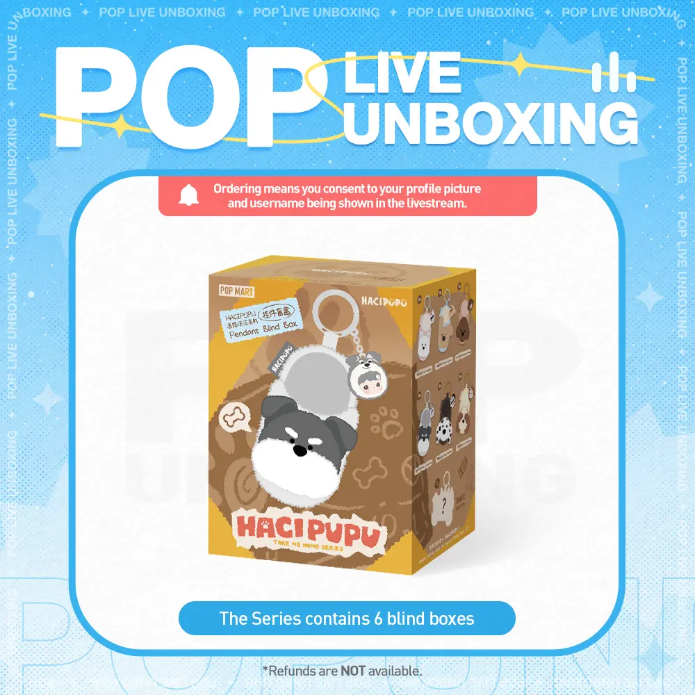 [POP NOW] POP MART HACIPUPU Bring your puppy home Blind Box，Whole Set LABUBU Fun Toy
