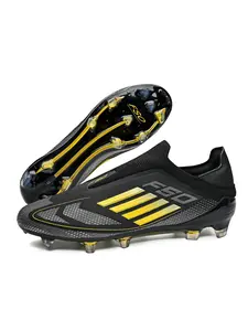 New Men's Football Shoes Anti-Slip Ag Long Studs Professional Competition Training Outdoor Lawn Soccer Boots Breathable Lightweight Classic Sports