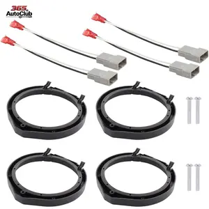 Car Stereo Door Speaker Adapter Mounting Plates, 6.5 6.75 Inch 165mm Stand Ring Kit with Wiring Harness for Honda Accord Crosstour Civic CR-V Odyssey Acura RDX
