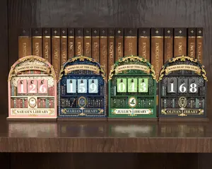 Vintage Book Read Tracker, Personalized Book Lover Gift, Reading Tracker, Books Read This Year Counter, Reading Lover Gift, Library Decor