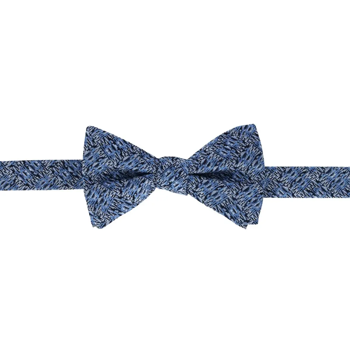 Trafalgar Benito's Blue Basketweave Pattern Silk Novelty Bow Tie, Bow Ties