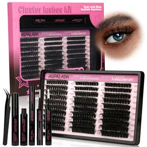Lash Clusters 60/80/100P Invisible Band DIY Lashes - Individual Clusters or Full Kit to Customize! -Wet Look Waterproof Eyelash Extension Wispy Manga Kawaii Doll Lashes Feline lash look Medusa Lash handmade lash TikTok Shop