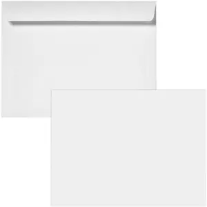 9 x 12 Booklet Envelope Open Side 28# White Large Jumbo Envelope Series 100