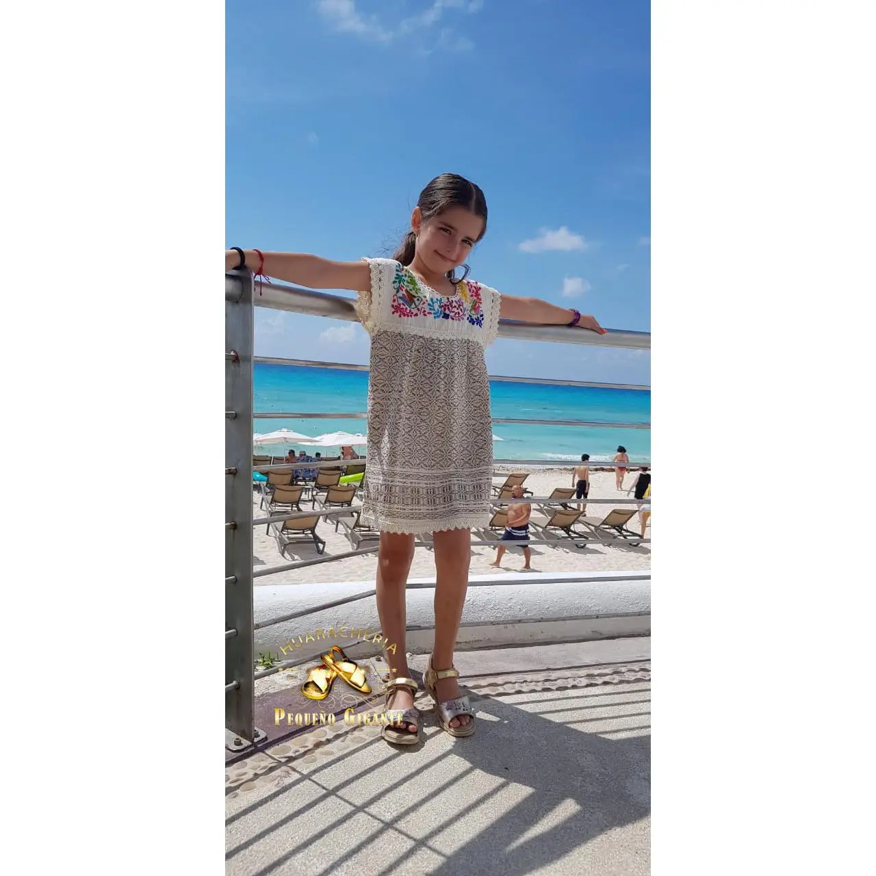 Niña Palomita Bordado a Mano en Telar | Handmade Womens Dress Artisanal Tradicional Mexicano