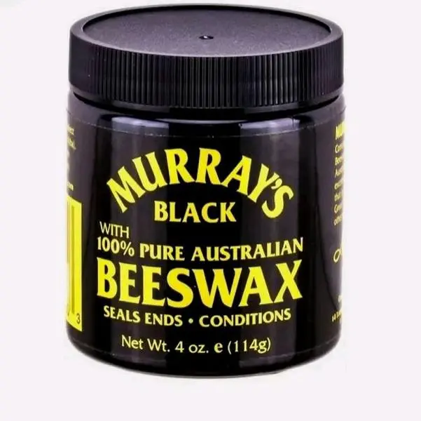 Murray's Black Beeswax 4 oz - 100% Pure Australian Beeswax for Sealing Ends & Conditioning Hair